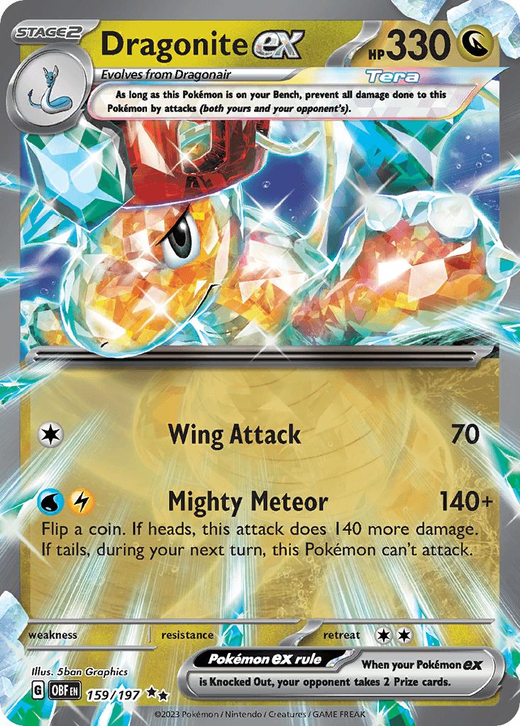 Dragonite ex Obsidian Flames card