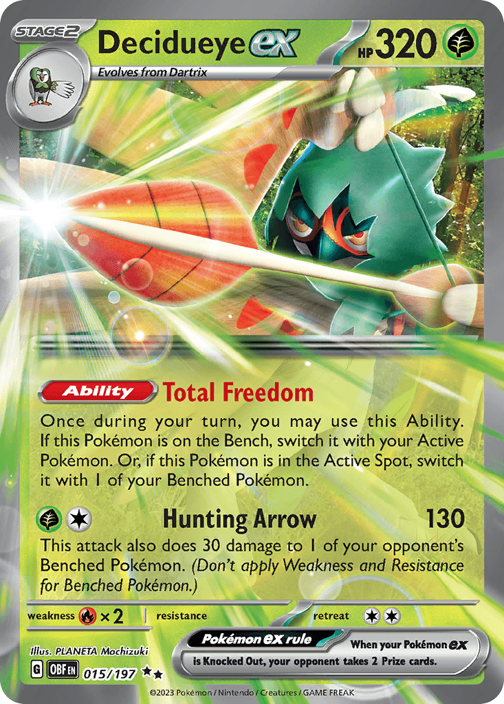 Decidueye ex Obsidian Flames card