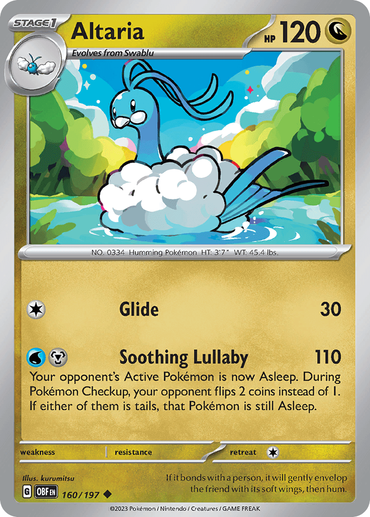 Altaria Obsidian Flames card