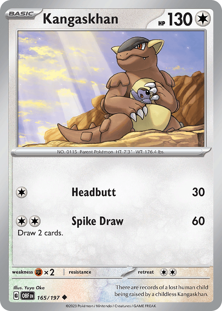 Kangaskhan Obsidian Flames card