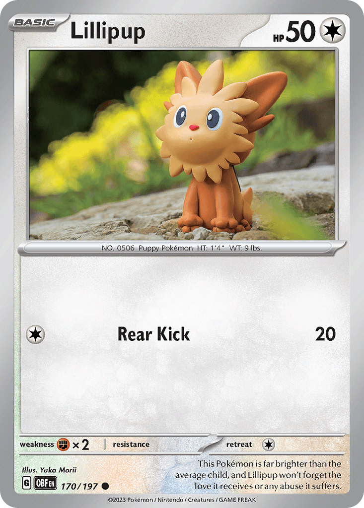 Lillipup Obsidian Flames card