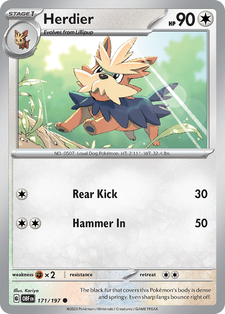Herdier Obsidian Flames card