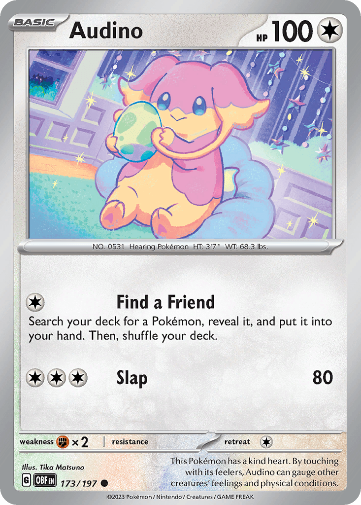 Audino Obsidian Flames card