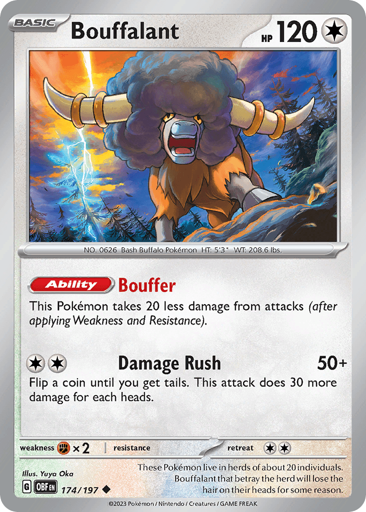 Bouffalant Obsidian Flames card