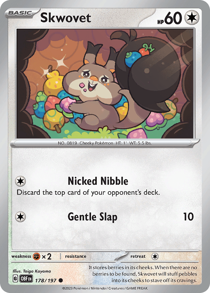 Skwovet Obsidian Flames card