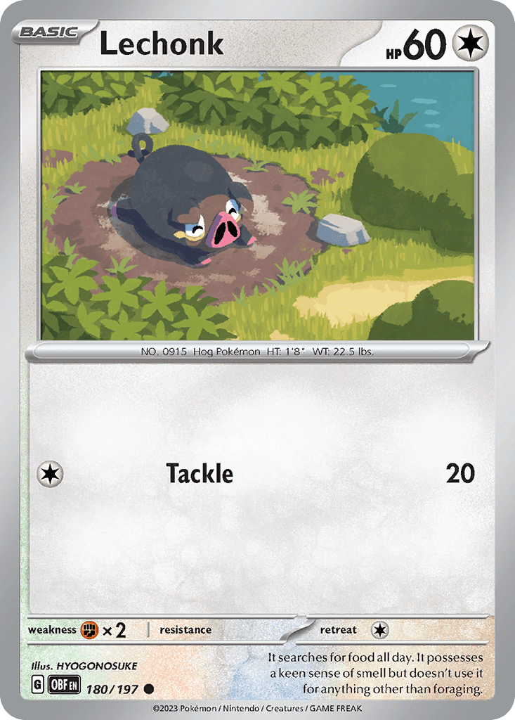 Lechonk Obsidian Flames card