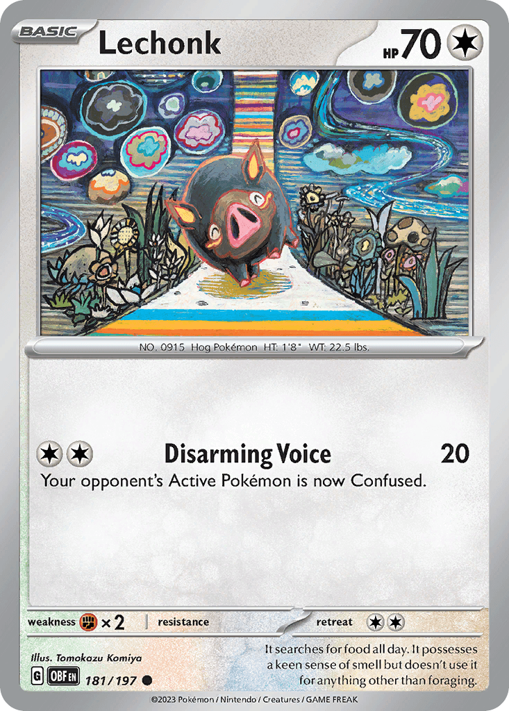 Lechonk Obsidian Flames card