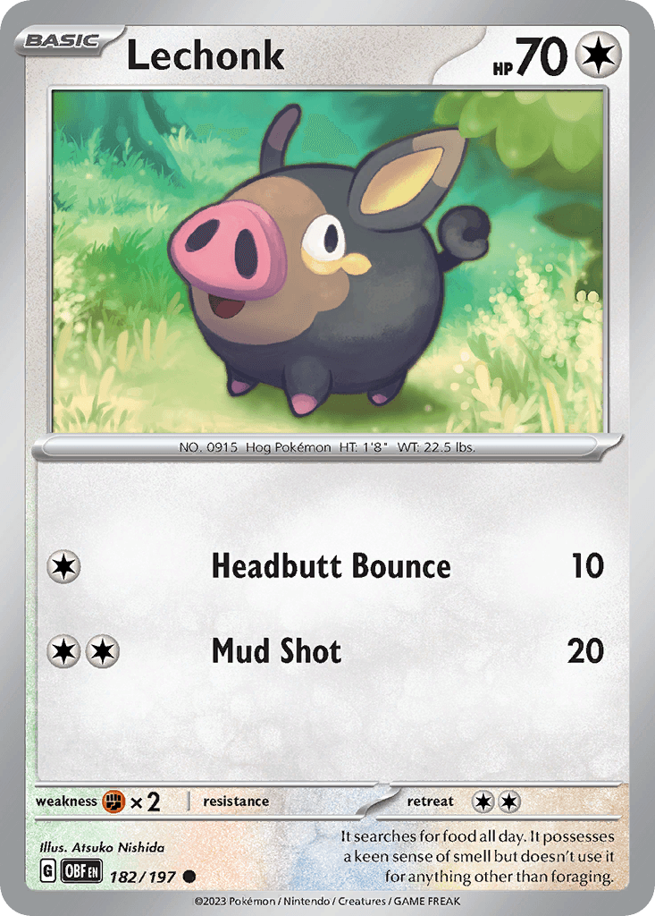 Lechonk Obsidian Flames card