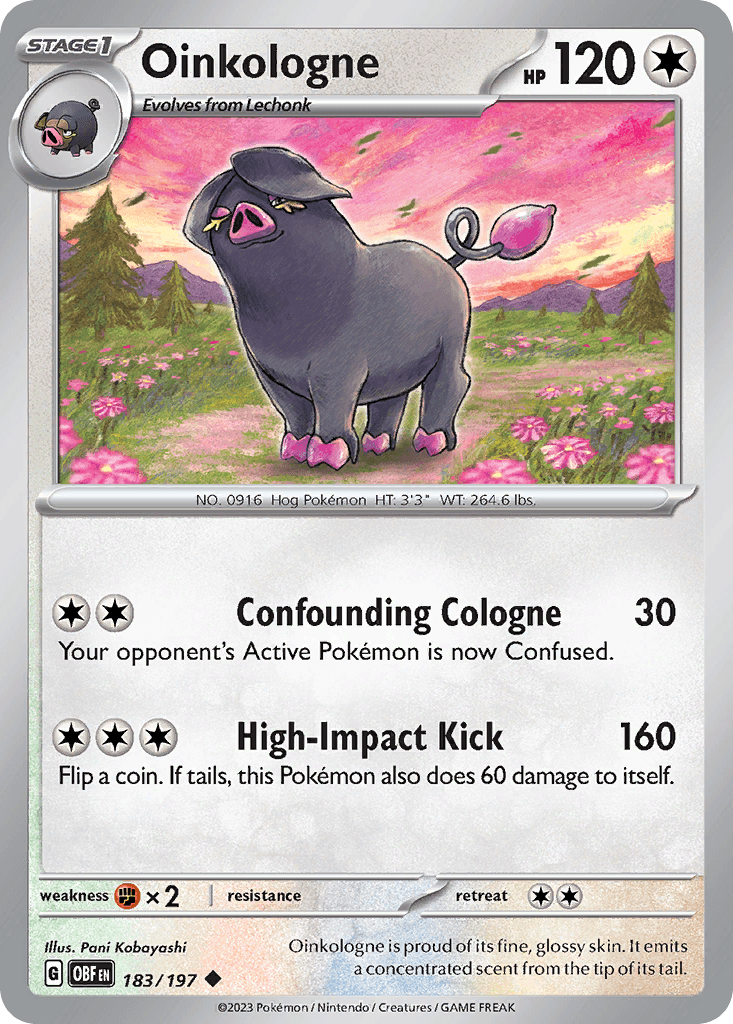 Oinkologne Obsidian Flames card