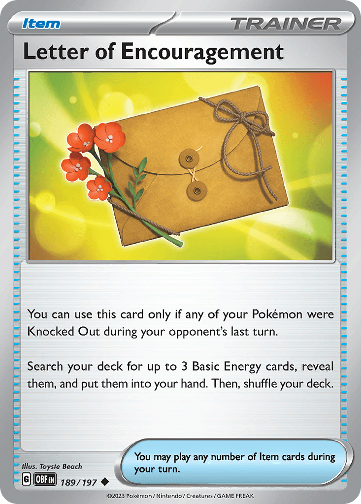 Letter of Encouragement Obsidian Flames card