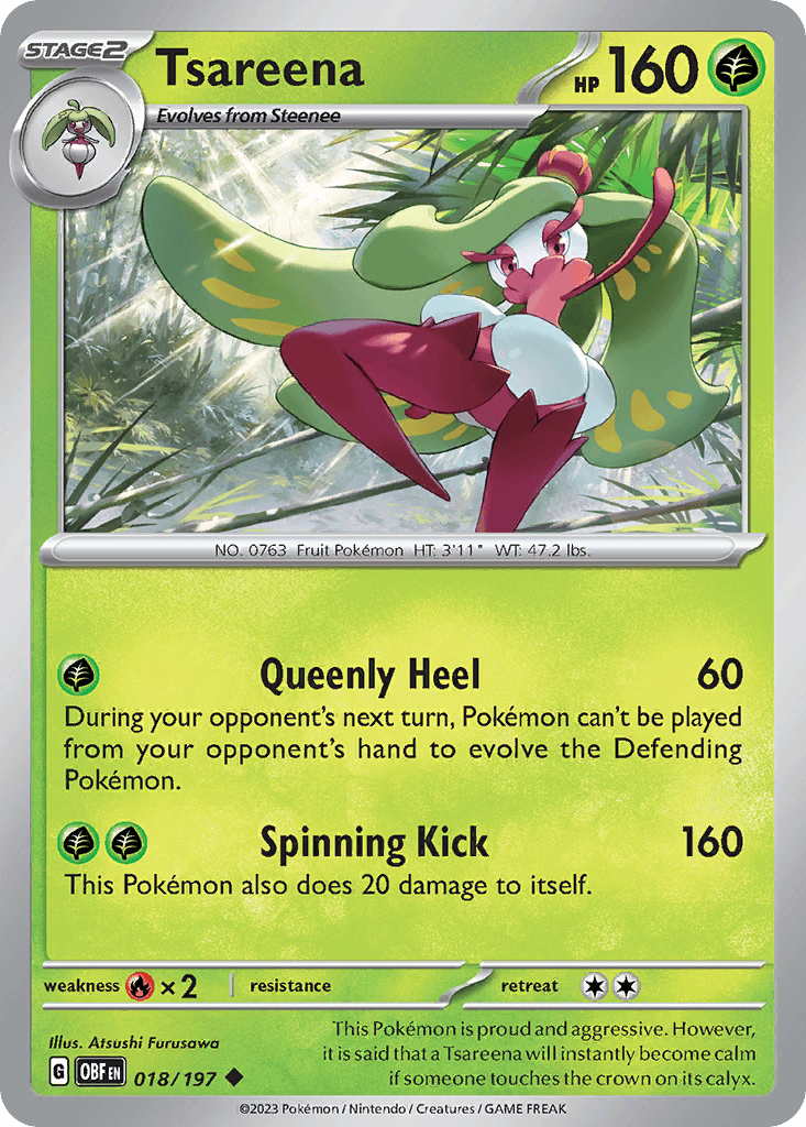 Tsareena Obsidian Flames card