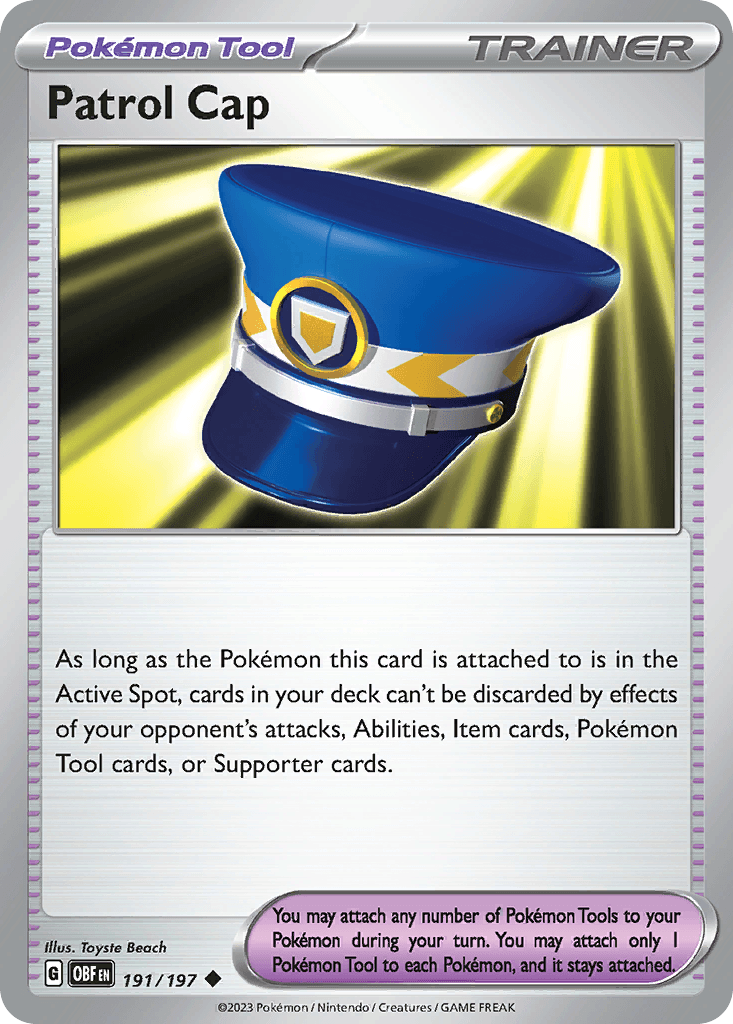 Patrol Cap Obsidian Flames card