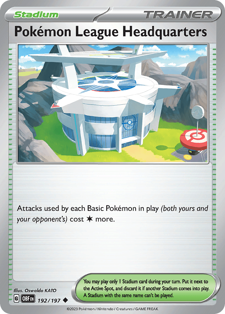 Pokémon League Headquarters Obsidian Flames card