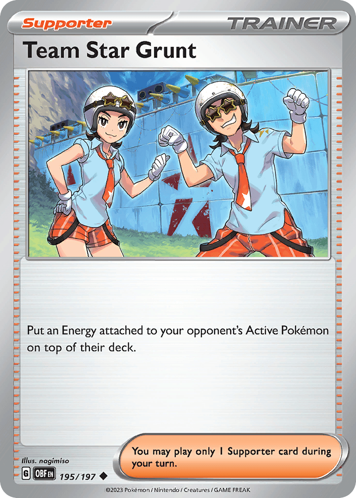Team Star Grunt Obsidian Flames card