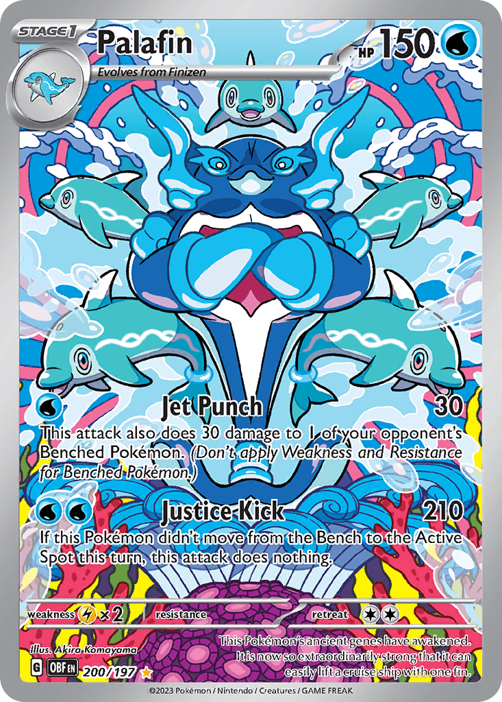 Palafin Obsidian Flames card