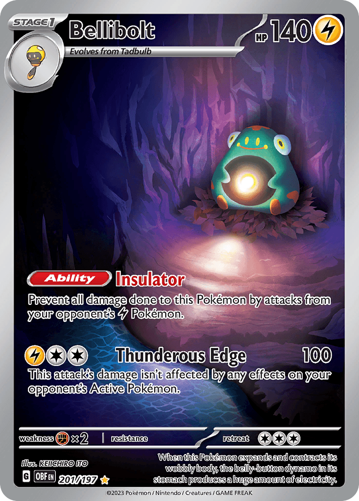 Bellibolt Obsidian Flames card
