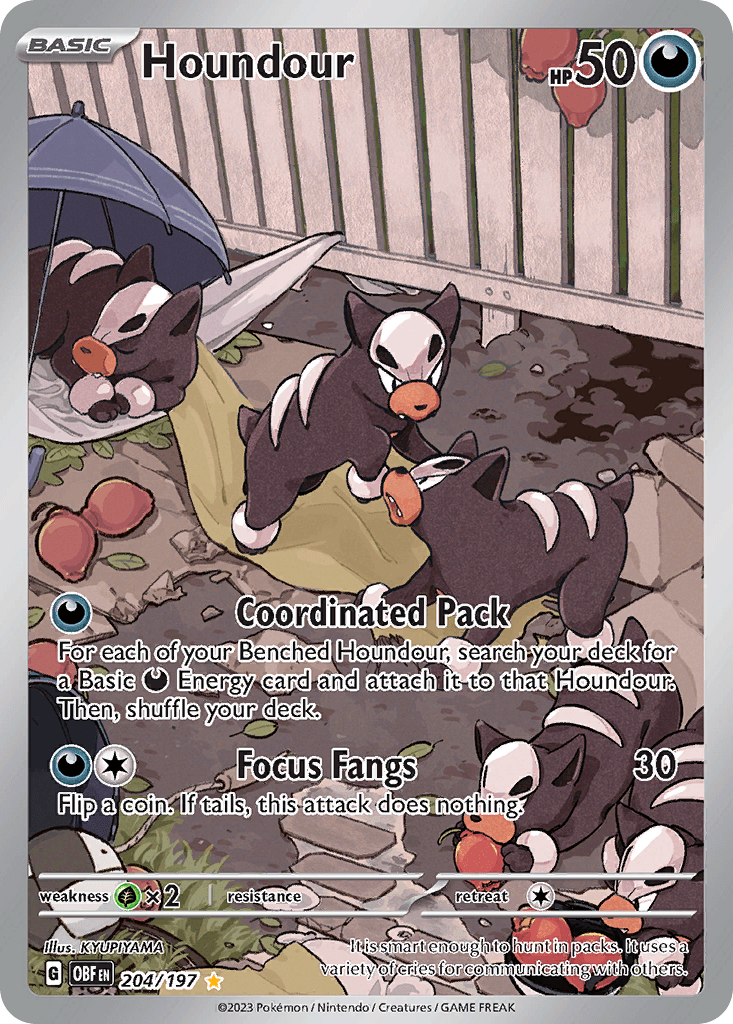Houndour Obsidian Flames card