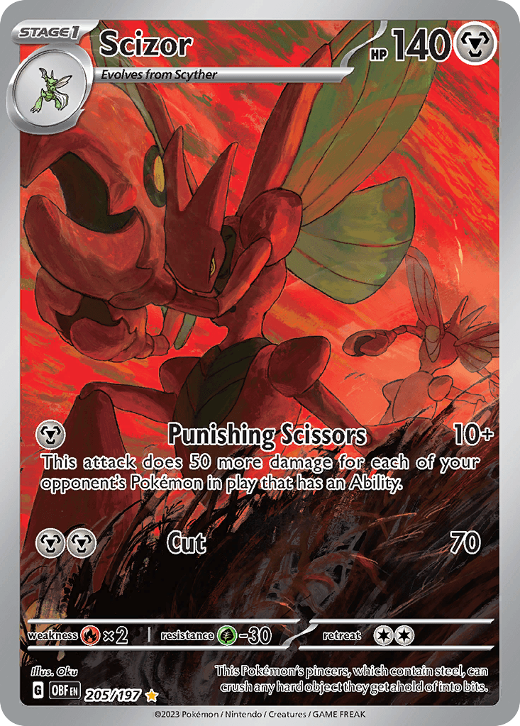Scizor Obsidian Flames card