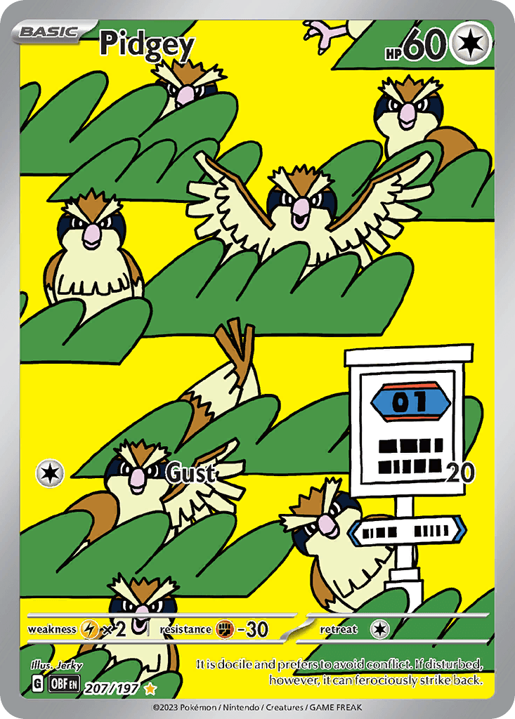 Pidgey Obsidian Flames card