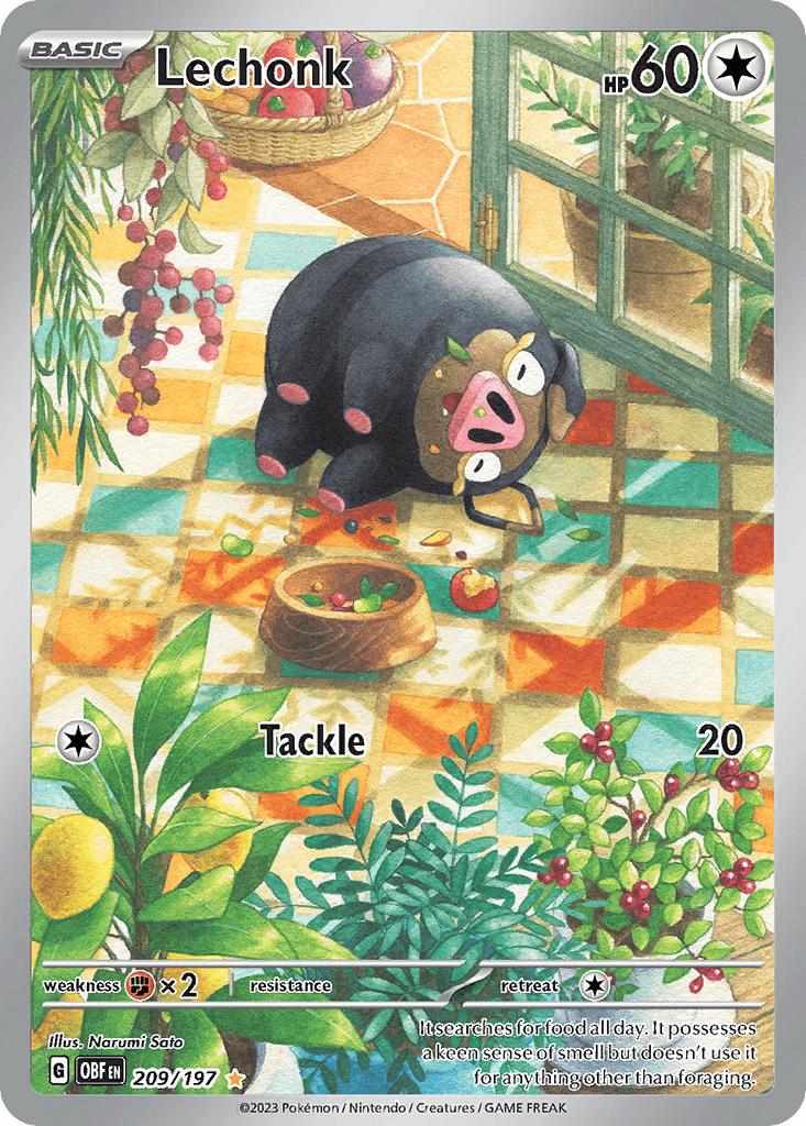 Lechonk Obsidian Flames card
