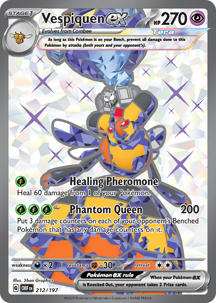 Vespiquen ex Obsidian Flames card