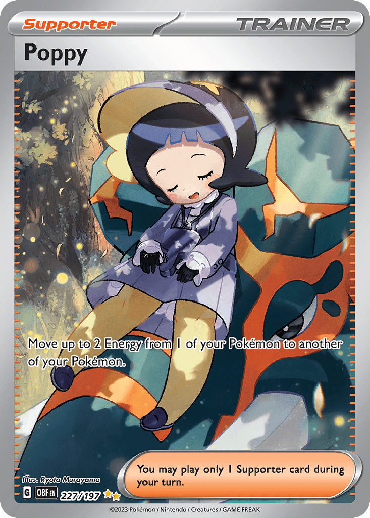 Poppy Obsidian Flames card