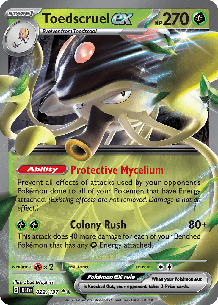 Toedscruel ex Obsidian Flames card