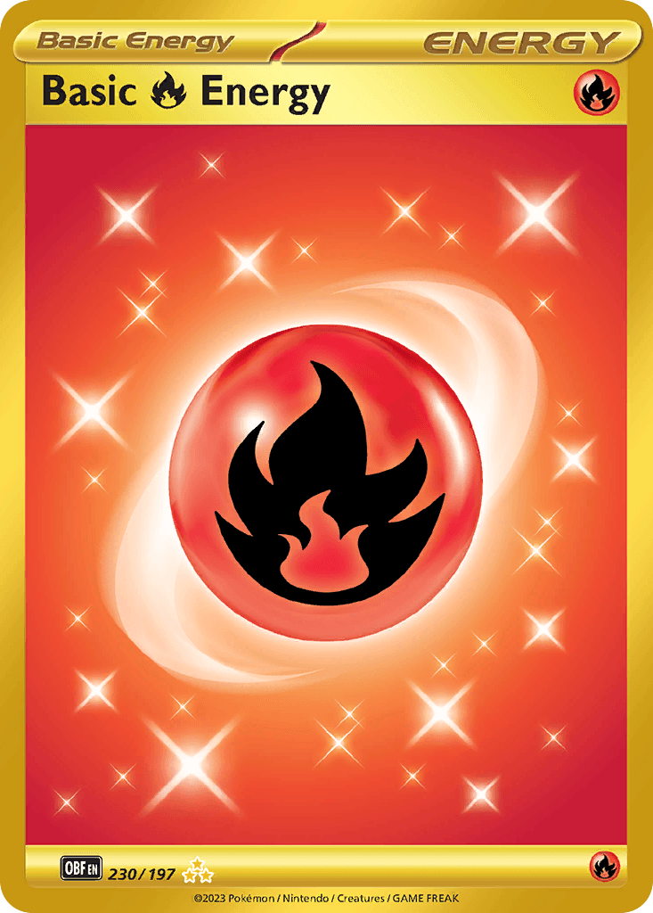 Basic Fire Energy Obsidian Flames card