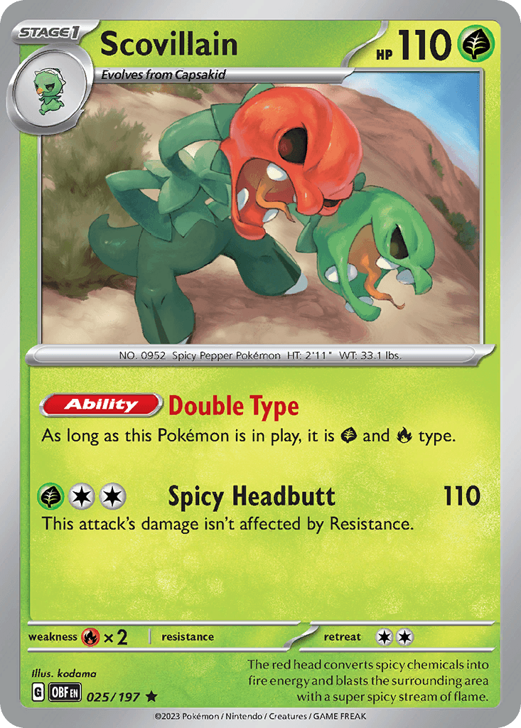 Scovillain Obsidian Flames card
