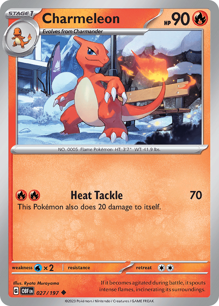 Charmeleon Obsidian Flames card