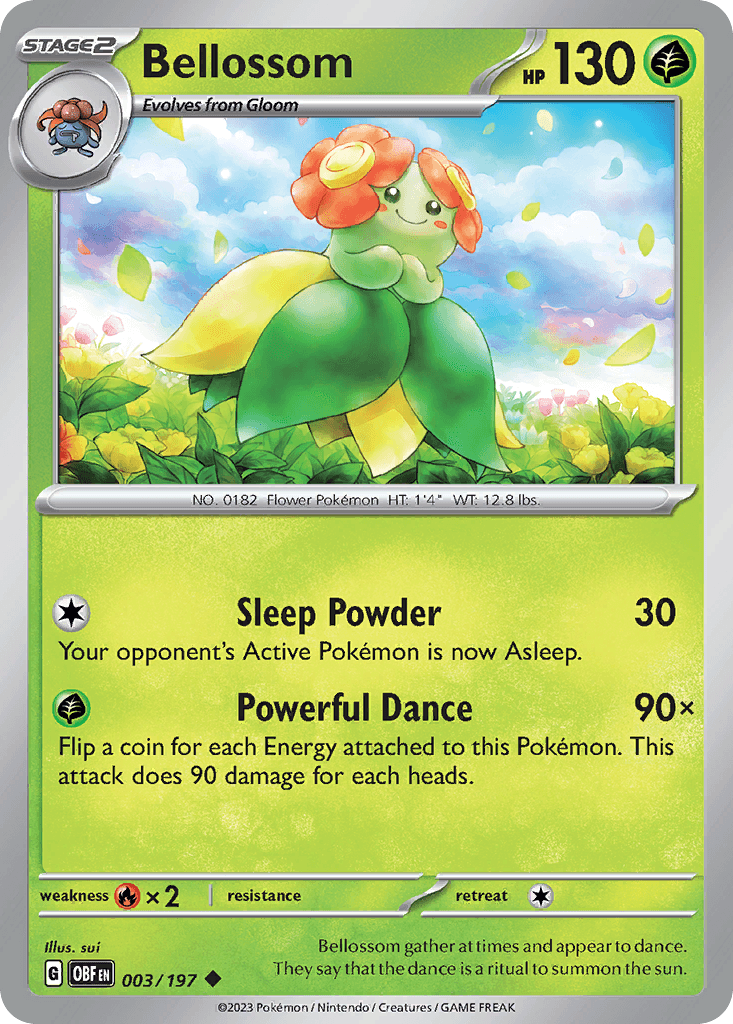 Bellossom Obsidian Flames card