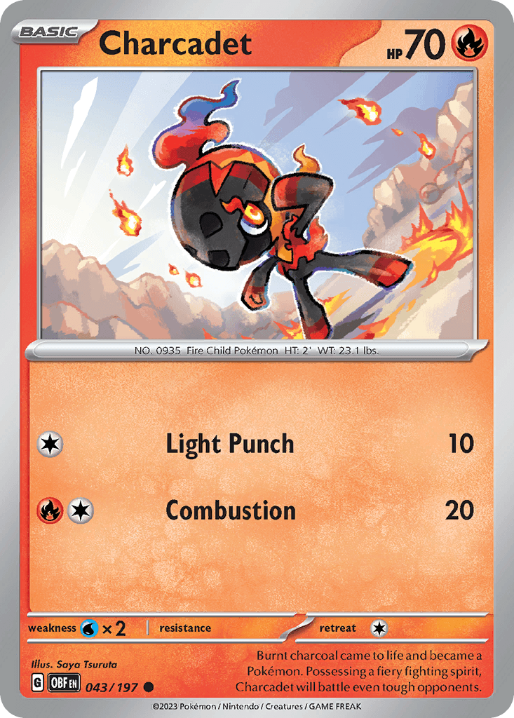 Charcadet Obsidian Flames card
