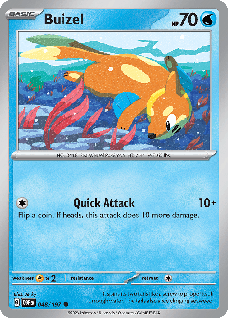 Buizel Obsidian Flames card