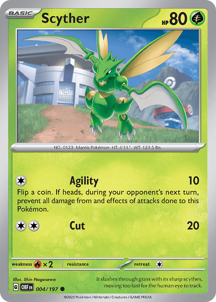 Scyther Obsidian Flames card