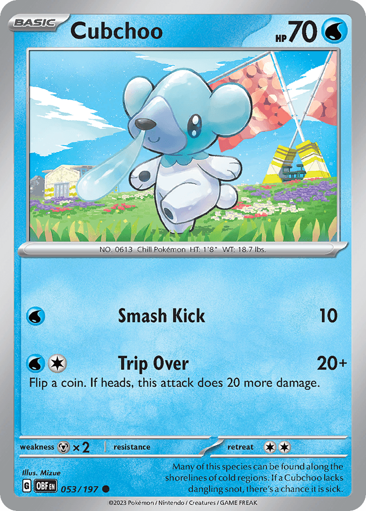 Cubchoo Obsidian Flames card