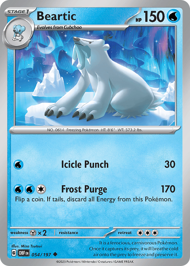 Beartic Obsidian Flames card