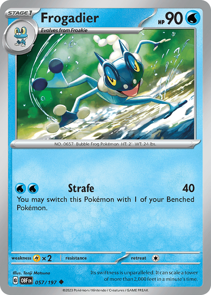 Frogadier Obsidian Flames card
