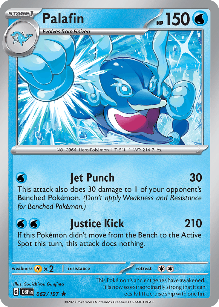 Palafin Obsidian Flames card