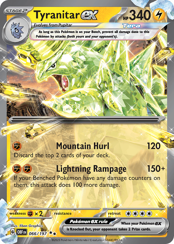 Tyranitar ex Obsidian Flames card