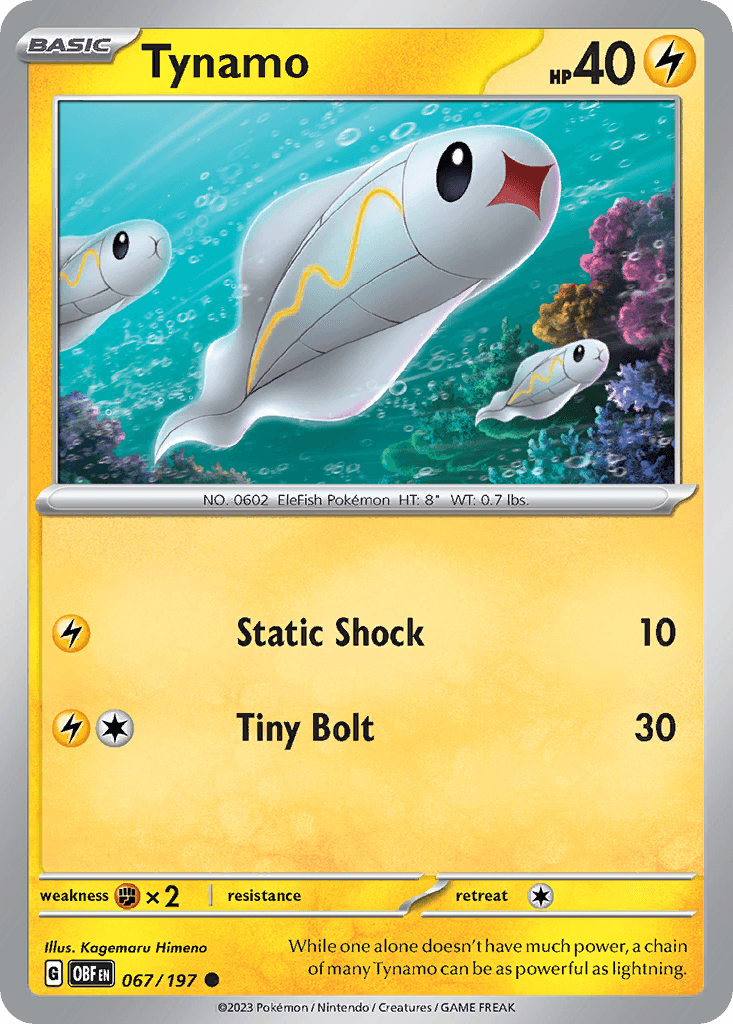 Tynamo Obsidian Flames card