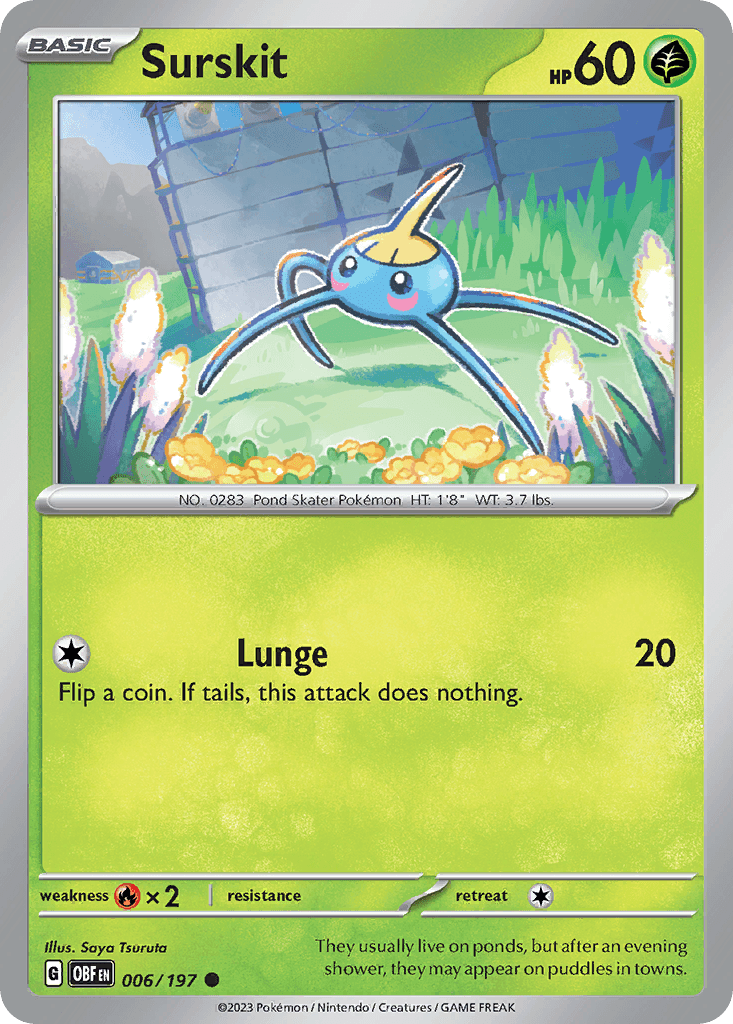 Surskit Obsidian Flames card