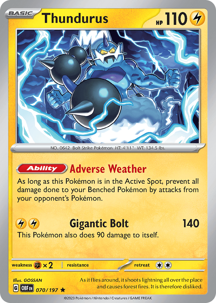 Thundurus Obsidian Flames card