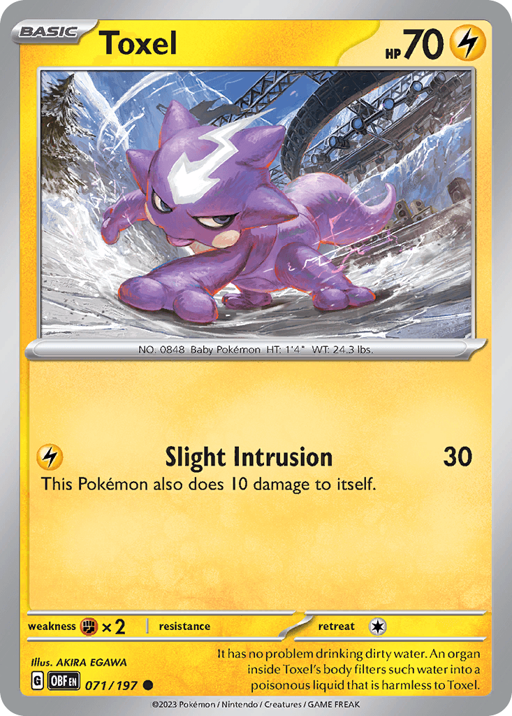 Toxel Obsidian Flames card