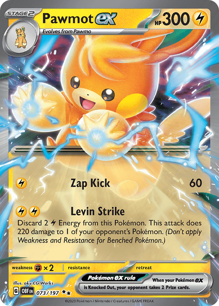 Pawmot ex Obsidian Flames card