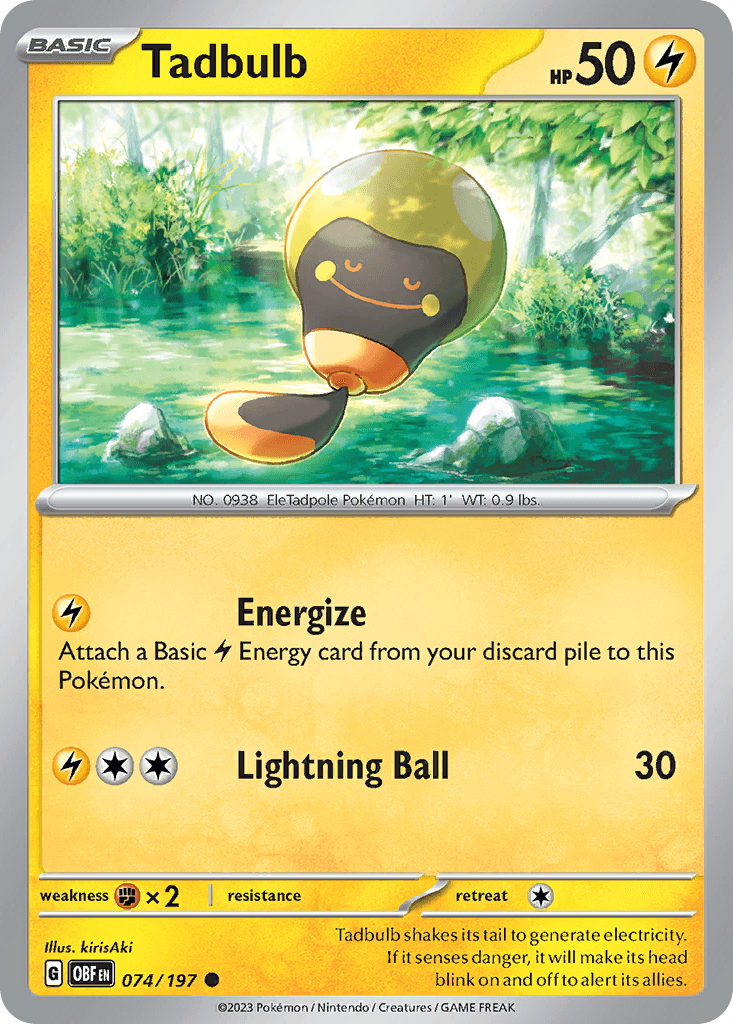 Tadbulb Obsidian Flames card
