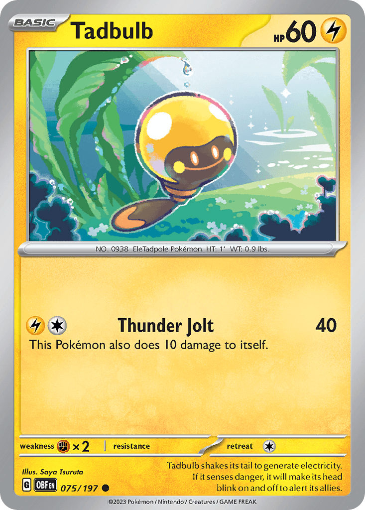 Tadbulb Obsidian Flames card