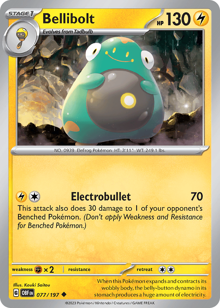 Bellibolt Obsidian Flames card