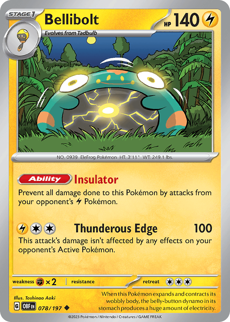 Bellibolt Obsidian Flames card