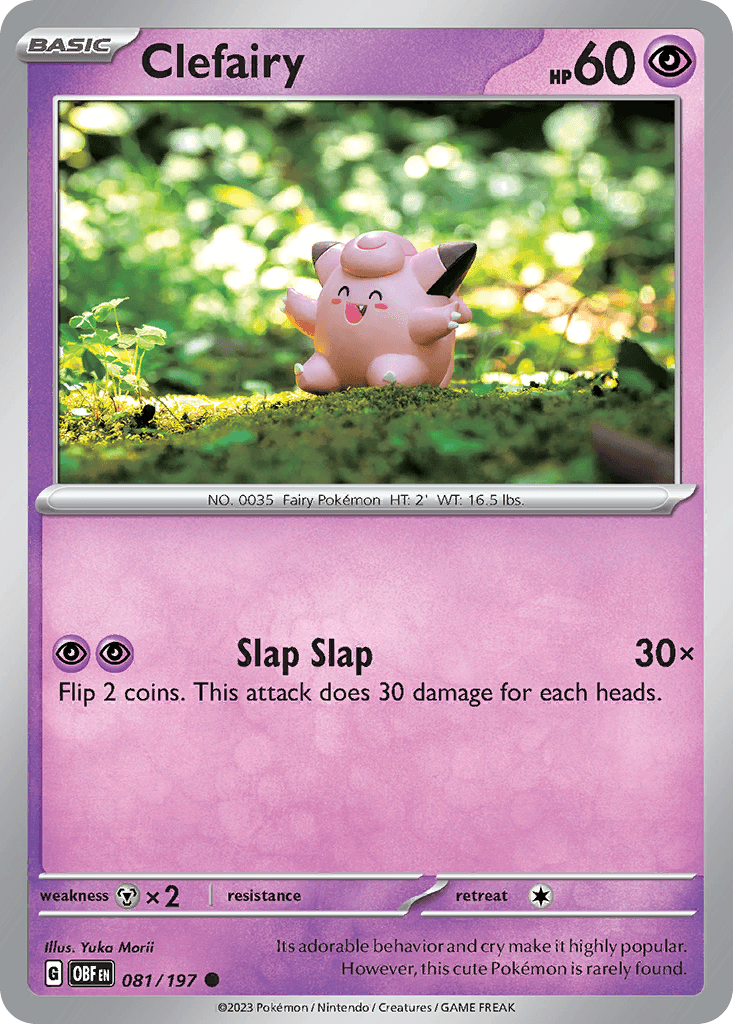 Clefairy Obsidian Flames card