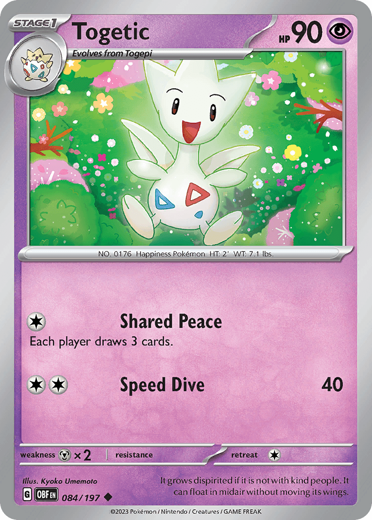 Togetic Obsidian Flames card